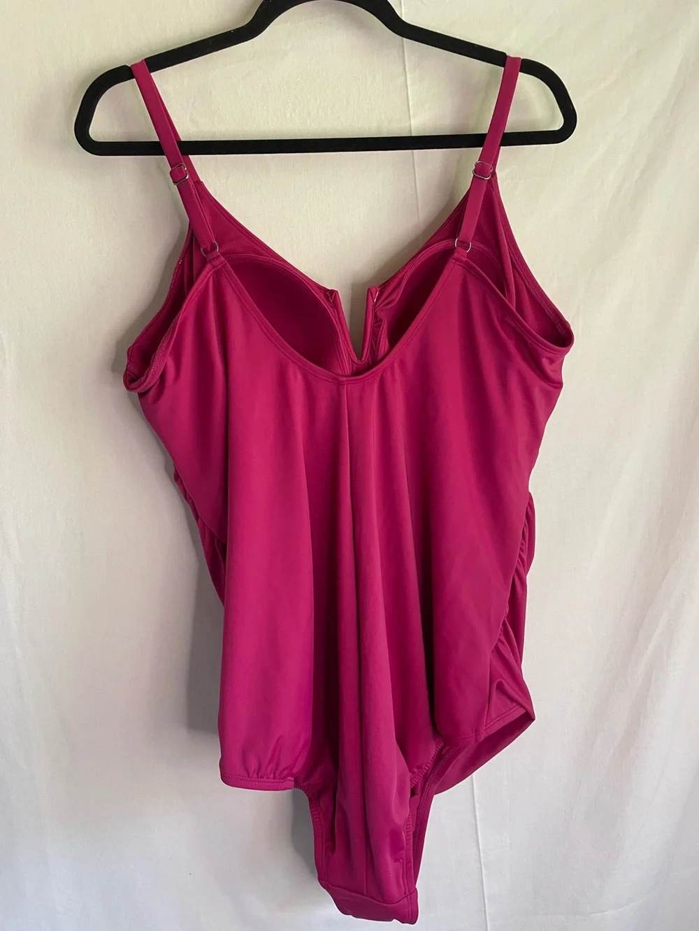 Time and Tru 2X Pink V Wire One Piece Swimsuit Plus Size 20W 22W